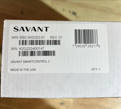 Savant SSC-W002G-01 SmartControl 3 Controller, Mount Plate & Power Supply