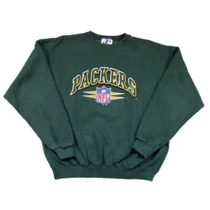 Vintage Green Bay Packers Big Embroidered Spell Out Crewneck - S - Picture 1 of 2