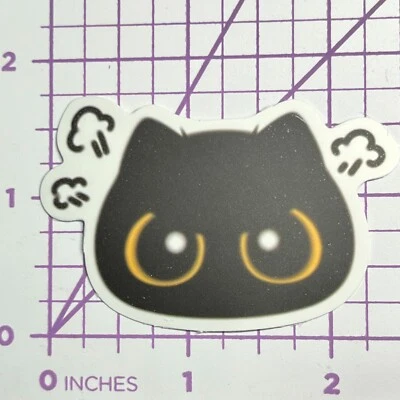 Mind Blowing Emo Black Cat - Mystery Black Cat Vinyl Decal Sticker Bomb Topper - Image 1 of 4
