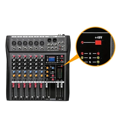 6/8/12/16 Channel Bluetooth Studio Audio Mixer Live Sound Mixing Console w/USB - Image 1 of 4
