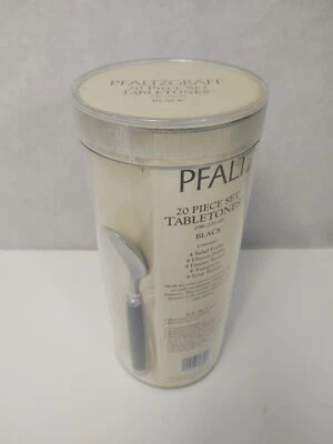 Pfaltzgraff Silverware Tabletones 20 pc Utensils Flatware Black NIB Unused Set - Image 1 of 4