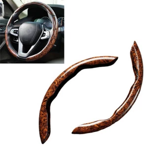 Cubierta de volante de coche rojo/amarillo/gris/marrón madera antideslizante accesorios - Imagen 1 de 15