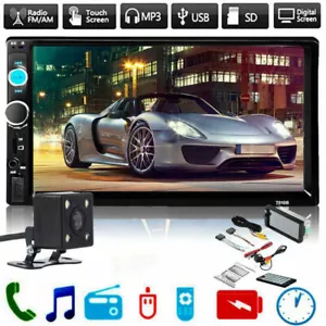7 pulgadas HD 2Din Pantalla Táctil Coche Estéreo Reproductor de MP5 Radio Android IOS USB/TF+Cámara - Imagen 1 de 12
