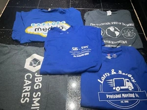 Lot Of 5 Graphic Tee Shirts + 1 Collar Size Medium New Work Relax - Picture 1 of 24