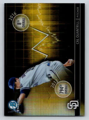 2016 Bowman Chrome Draft Draft Dividends #DDCQ Cal Quantrill (ref 193719) - Image 1 of 2