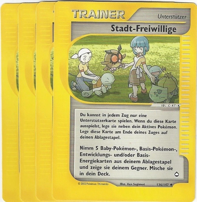 CCG 482 Pokemon Aquapolis Stadt-Freiwillige / Town Volunteers 136/147 Playset (4 - Bild 1 von 1