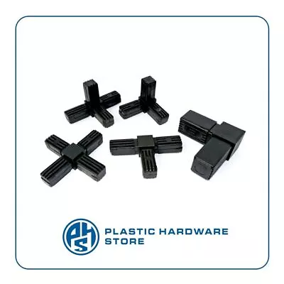 Connettore in plastica multivia per tubo quadro 20x20-25x25-30x30 - PHS - Image 1 of 2