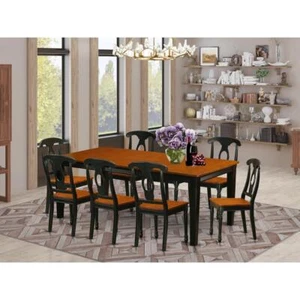 9  PC  Dining  room  set-Dining  Table  with  8  Wooden  Dining  Chairs - Picture 1 of 4