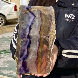 2.48LB Natural colored fluorite slices polished/polished spiritual healing - Picture 1 of 13
