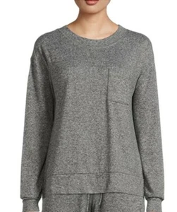 -Secret Treasures Women's Gray Solid Hacci Long Sleeve Sleep Top 3X - Picture 1 of 2