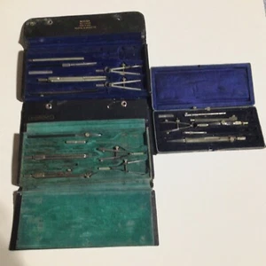 Vintage Keuffel & Esser Drafting Compass Sets In Original Case. see photos - Picture 1 of 10