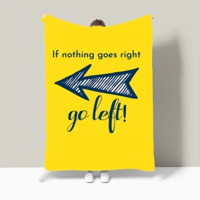 Encourage Words Arrow Warm Flannel Bedspread Throw Blanket Holiday Birthday Gift - Image 1 of 4