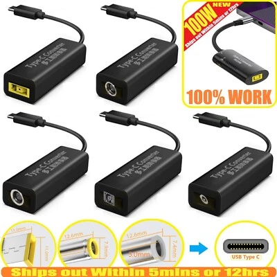 USB Type C to Laptop PD Power Charger Adapter Charging Cable converter Connector - Image 1 of 4