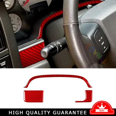 Cubierta velocímetro salpicadero para RAM 1500 2500 3500 02-05 vinilo rojo fibra de carbono Foto 1 de 4