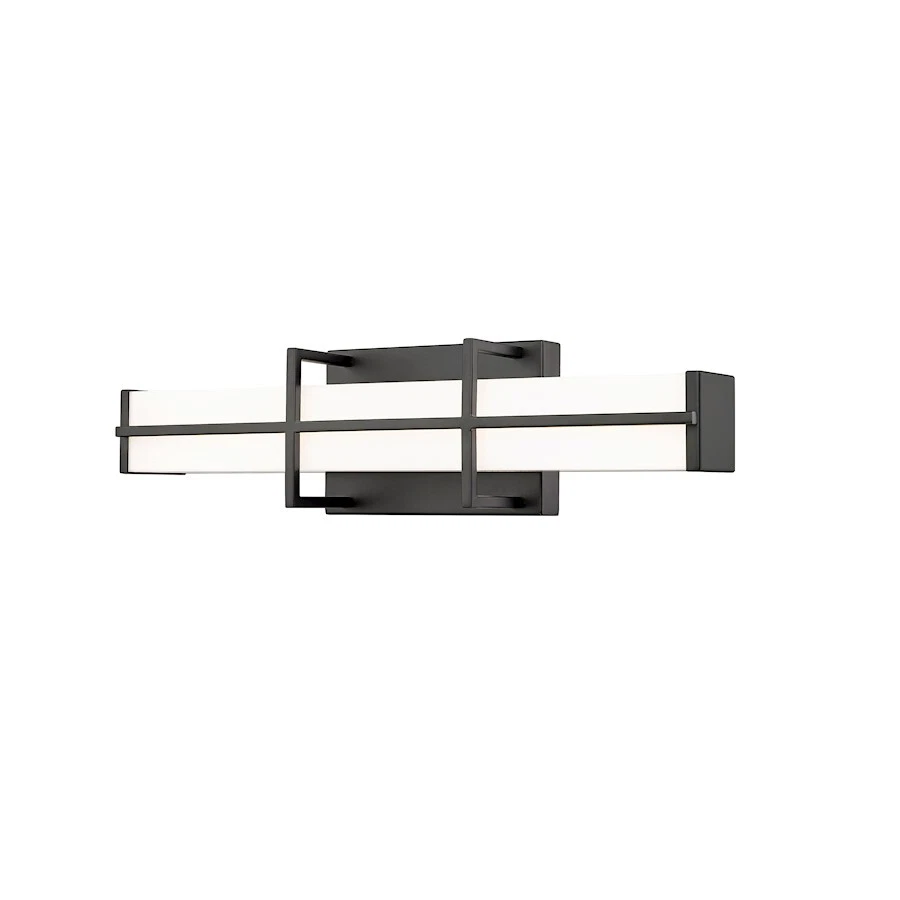 Z-Lite Harrison 1 Light 18" Vanity, Matte Black/Frosted - 1011-18W-MB-LED - Image 1 of 1