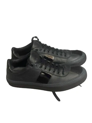 Jimmy Choo Black Patent And Leather Low Top Sneakers Size 42(12) USA   - Image 1 of 4