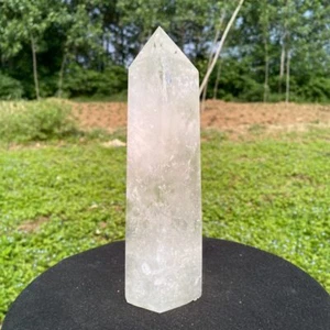 0,92 kg Obelisco Cuarzo Transparente Natural Reiki Cuarzo Cristal Varita Punto Decoración XA6336 - Imagen 1 de 12