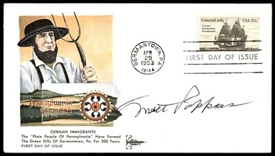 Milt Pappas Signed FDC Cover AUTO 1983 Cachet B. Orioles #32 MLB No-Hitter '72! - Image 1 of 2