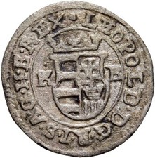 FITZ RDR Österreich Leopold I. 1657-1705 Denar 1667 KB Kremnitz Silber °HED588