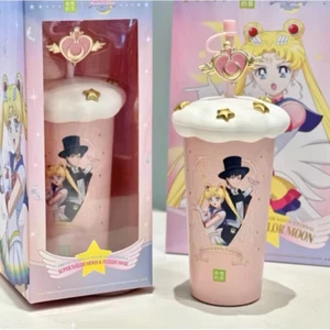 (Brand New) Sailor Moon Pink Authentic Tumbler Limited Edition + Sticker + Bag - Picture 1 of 8