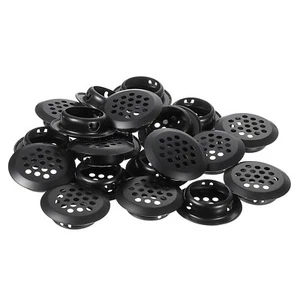 20uds Circulares Aire Respiraderos, 25mm Inoxidable Acero Malla Agujero Negro - Imagen 1 de 5