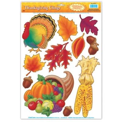 BEISTLE Thanksgiving Window Clings Thanksgiving Party Decorations