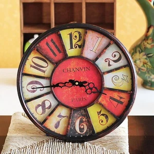 Vintage Decorative Wall Clock, Old Time Themed Wall Clocks - Picture 1 of 2