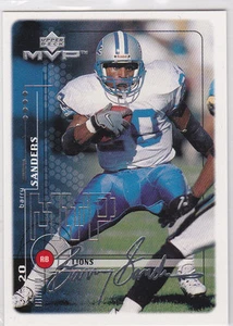 Barry Sanders AUTO SIGS Silver Signature INSERT FOOTBALL CARD Detroit Lions MVP - Picture 1 of 2