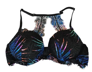 Sujetador Victoria’s Secret Dream Angels 34C Elegante Push Up Acolchado Negro Encaje Usado en Excelente Condición - Imagen 1 de 6