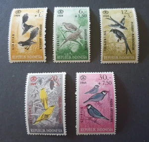 1965 INDONESIA ASIA SET BIRDS ANIMALS VF MNH - Picture 1 of 1