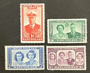 Travelstamps: 1947 Basutoland Stamps Scott #35-38 - 1947 Royal Visit Mint MOGH - Picture 1 of 5