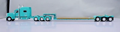 DCP 1/64 Shimon Trucking Teal Tri-Axle Peterbilt 389 Lowboy Trailer 60-1891 - Image 1 of 4