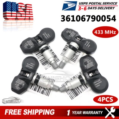 4X SENSOR DE PRESSÃO DOS PNEUS TPMS para BMW 328i 528i Mini Cooper 433MHz 36106790054 - Imagem 1 de 4