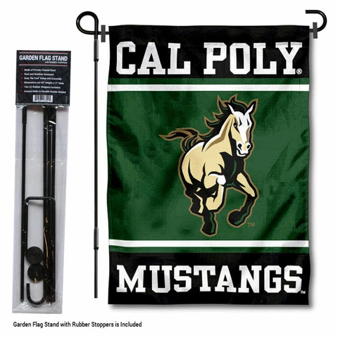 Cal Poly Mustangs Garden Flag and Yard Stand Cover