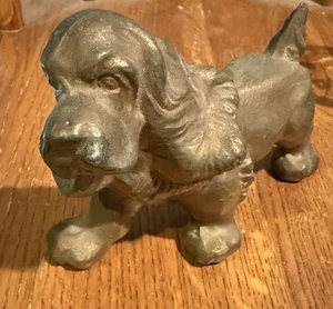 Copper Casted Spaniel Dog Figure. See Photos - Picture 1 of 6