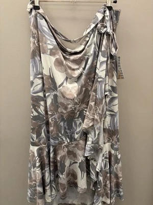 Saia lularoe wrap 3X floral babado pastel - Imagem 1 de 4