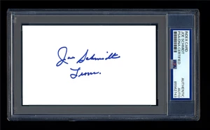 JOE SCHMIDT SIGNED MINT INDEX CARD PSA/DNA AUTO DETROIT LIONS NFL HOF PRO BOWL - Picture 1 of 1