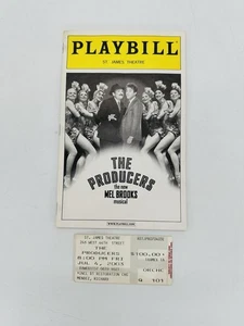 Vintage 2003 Playbill St. James Theatre The Producers Mel Brooks W/ Ticket RARE - Picture 1 of 3