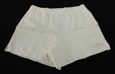 Victoria's Secret PINK Womens Ivy Fleece Campus Shorts CA4 Winter White Size 2XL - Image 1 of 3