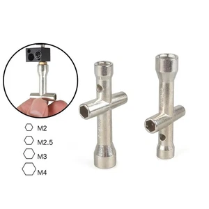 M2 M2.5 M3 M4 Screw Nut Hexagonal Cross Wrench Sleeve e3d v6 Nozzle Spanner Tool - Picture 1 of 15