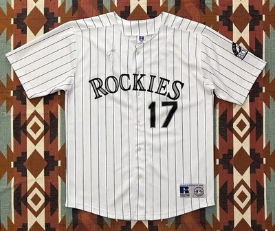 Camiseta deportiva vintage MLB Russell Athletic Colorado Rockies Salón de la fama Todd Helton #17 juvenil XL Foto 1 de 4