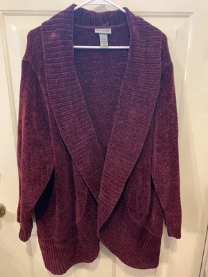 Cardigã Catherines Feminino Aberto Marrom Escuro Peso Médio Poliéster 3X Lixeira Z - Imagem 1 de 4