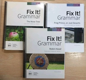 Fix It Grammar, Teachers Manual Books 1, 2 & 3 Nose Tree Robin Hood Frog Prince - Picture 1 of 7