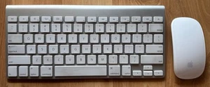 Apple A1314 Wireless Keyboard MC184LL/A & Bluetooth Magic Mouse A1296 - Photo 1/14