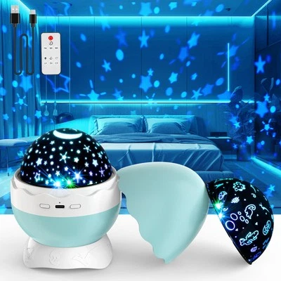 Night Light for Kids - Star Projector for Bedroom with 2 ThemeDinosaur & Star... - Image 1 of 4