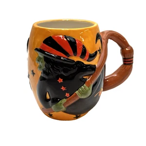 Zertifiziert International Halloween Hexe Keramik Tasse Susan Winget Herbst Dekoration - Bild 1 von 11