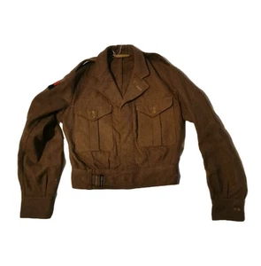 British Army Post WW2 Battledress Blouse Size 10 1950s - Foto 1 di 9