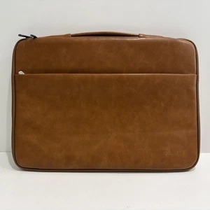 Domiso 15” Laptop Tasche Hülle, funktioniert mit 14-15” Laptop braun Leder, sehr gut - Bild 1 von 9