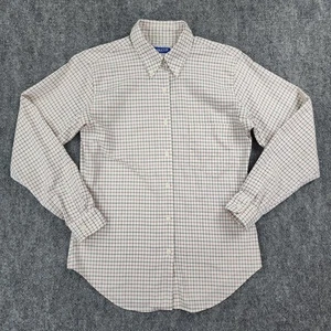Pendleton Hemd Damen 6 weiß kariert Langarm Button Down Baumwolle Karriere Oberteil - Bild 1 von 14