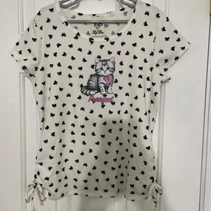 Lily Bleu Mädchen Top Größe L (14) mit Purrfect Kitten Grafik - Bild 1 von 7